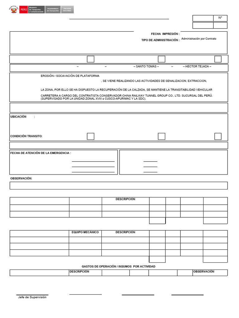 Informe de Emergencia Vial en Lambrama | PDF | Transporte | Transporte ...