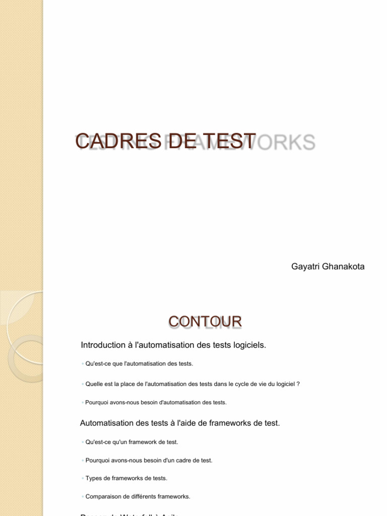 Cadres d'automatisation des tests | PDF | Test de logiciel | Test ...