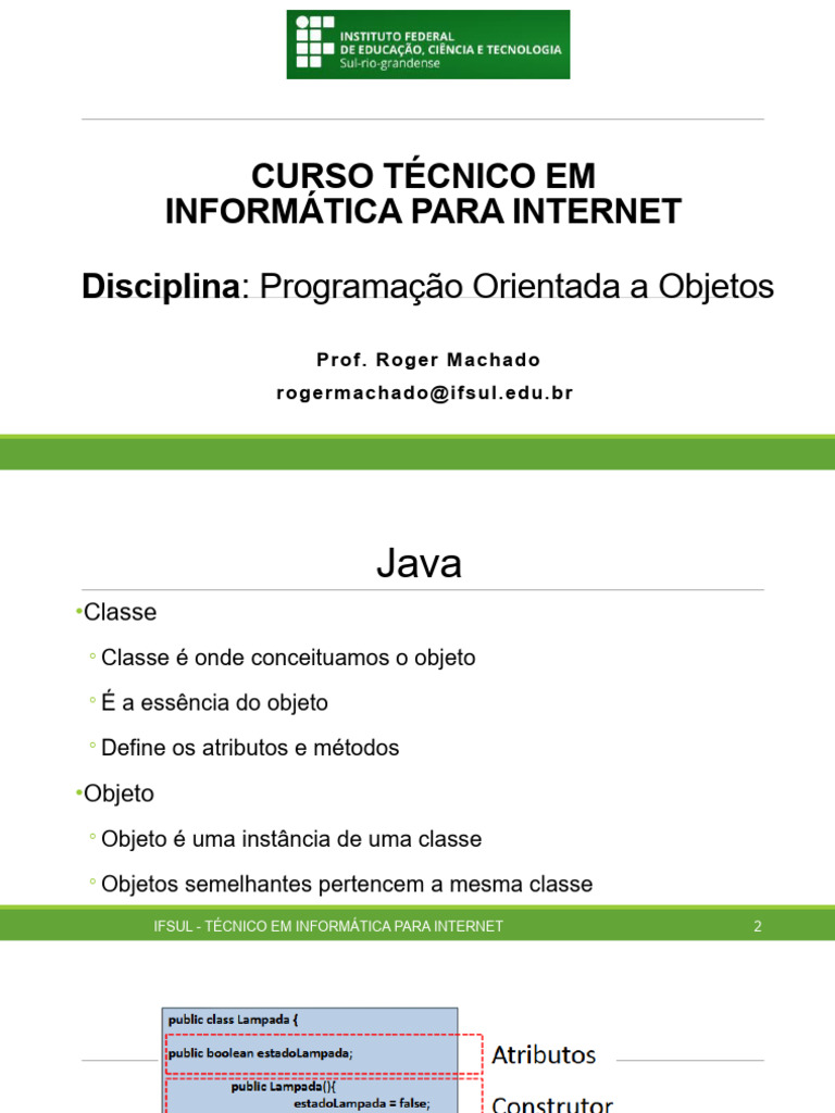 Programação Orientada a Objetos em Java | PDF | Método (programação de ...