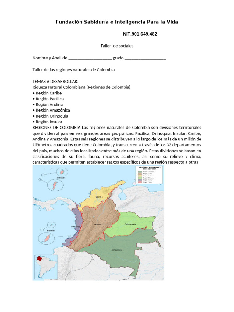 Regiones Naturales de Colombia: Guía Completa | PDF | Colombia | Andes
