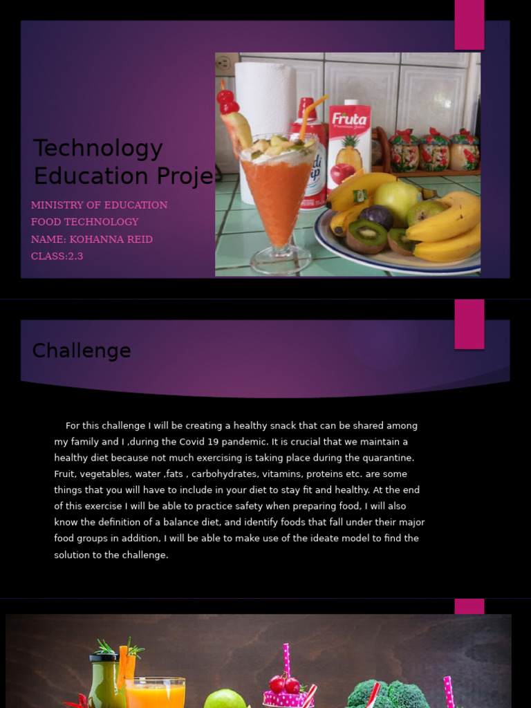 Healthy Snack Project: Smoothie Recipe | PDF | Foods | Smoothie