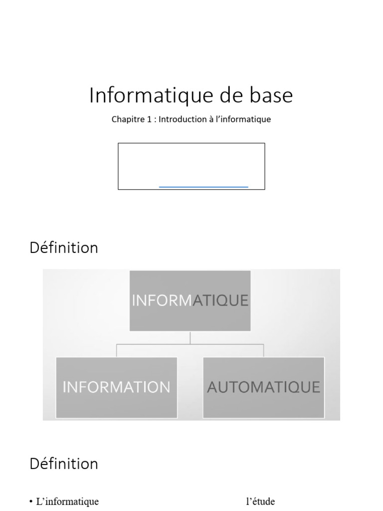 Introduction à l'informatique moderne | PDF