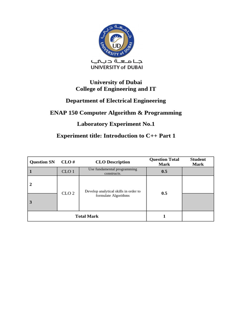 C++ Programming Lab: Syntax & Output Tasks | PDF