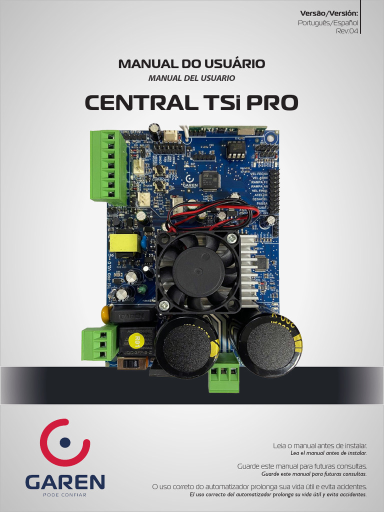 Manual do Usuário - Central TSi Pro | PDF | Relé | Wi-Fi
