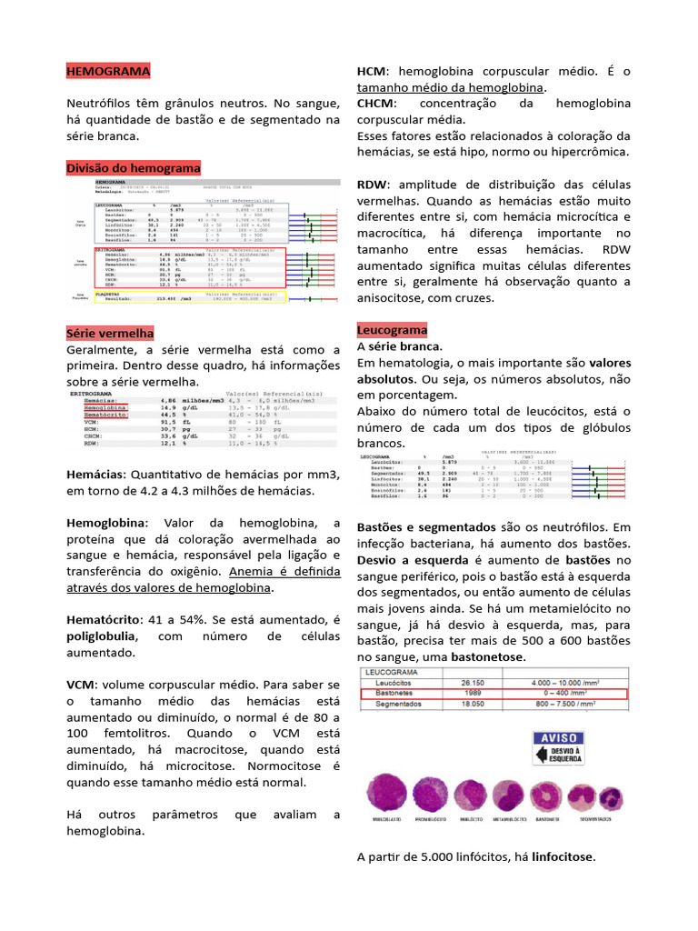 Hemograma: Anemia e Plaquetocitose Infantil | PDF | Anemia | Sangue