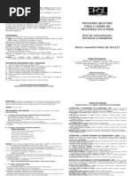 PPGL UFES Fôlder do processo seletivo para aluno REGULAR do Mestrado - 2012-2