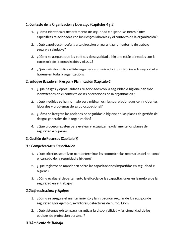 Auditoría de Seguridad e Higiene Laboral | PDF | Higiene | Seguridad y ...