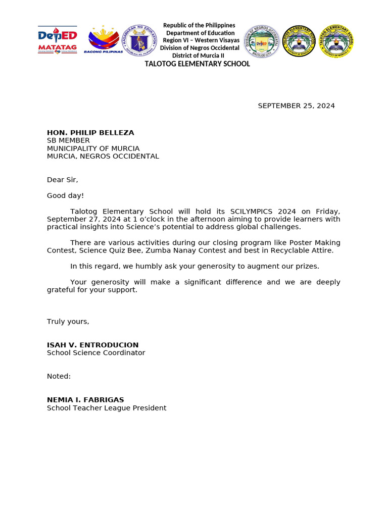 Solicitation Letter | PDF
