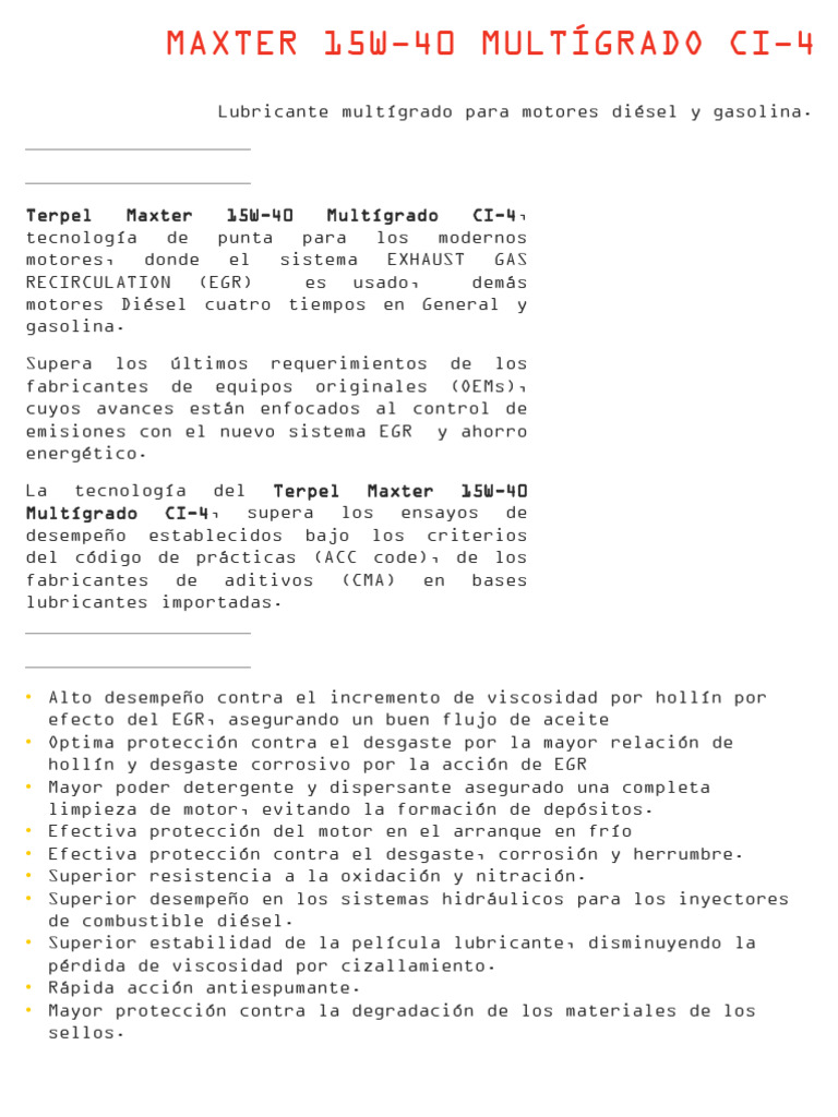 MAXTER-MOTOFULL | PDF | Lubricante | Motor diesel