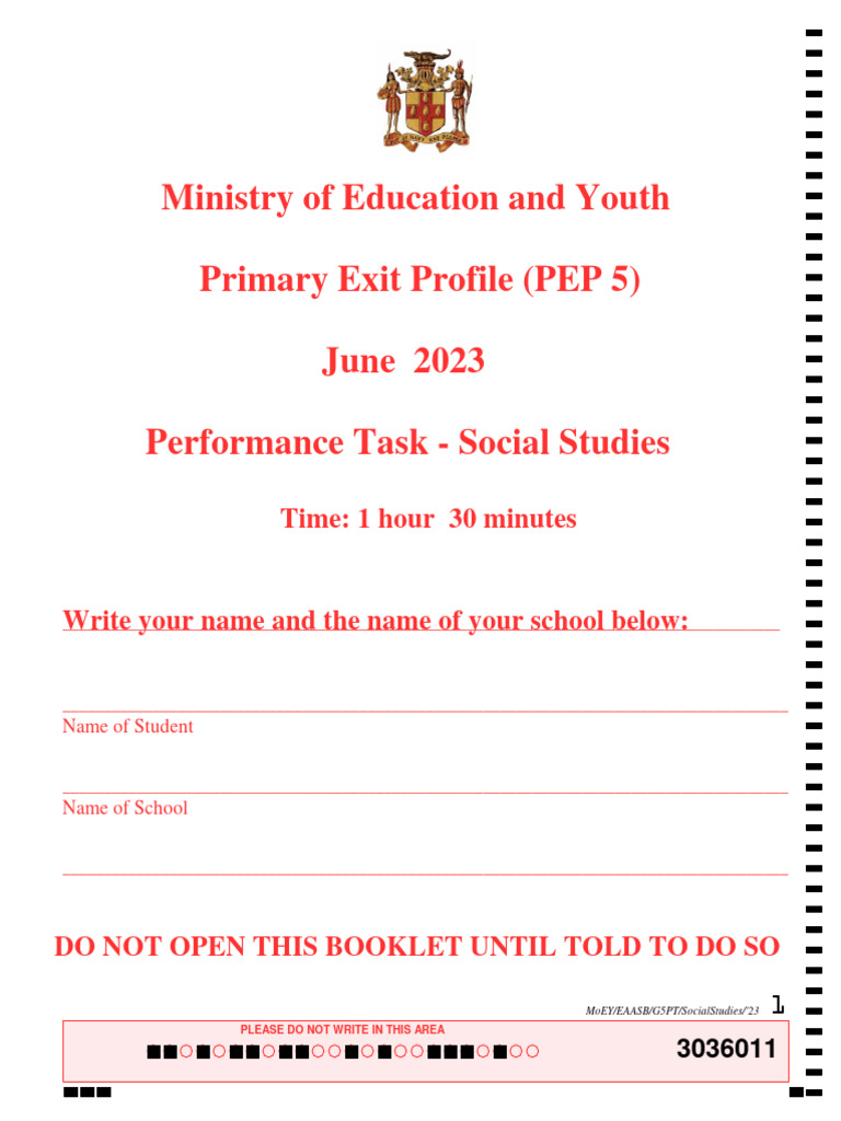 PEP 5 Social Studies Performance Task | PDF