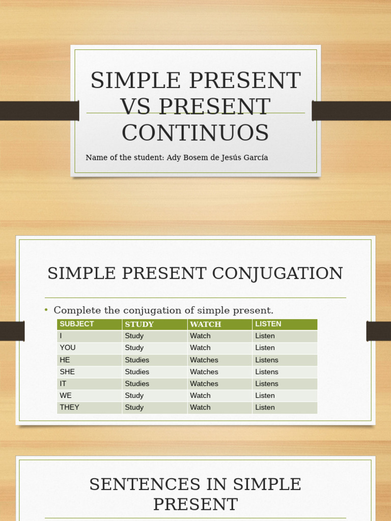 Simple Present vs Present Continuous Guide | PDF