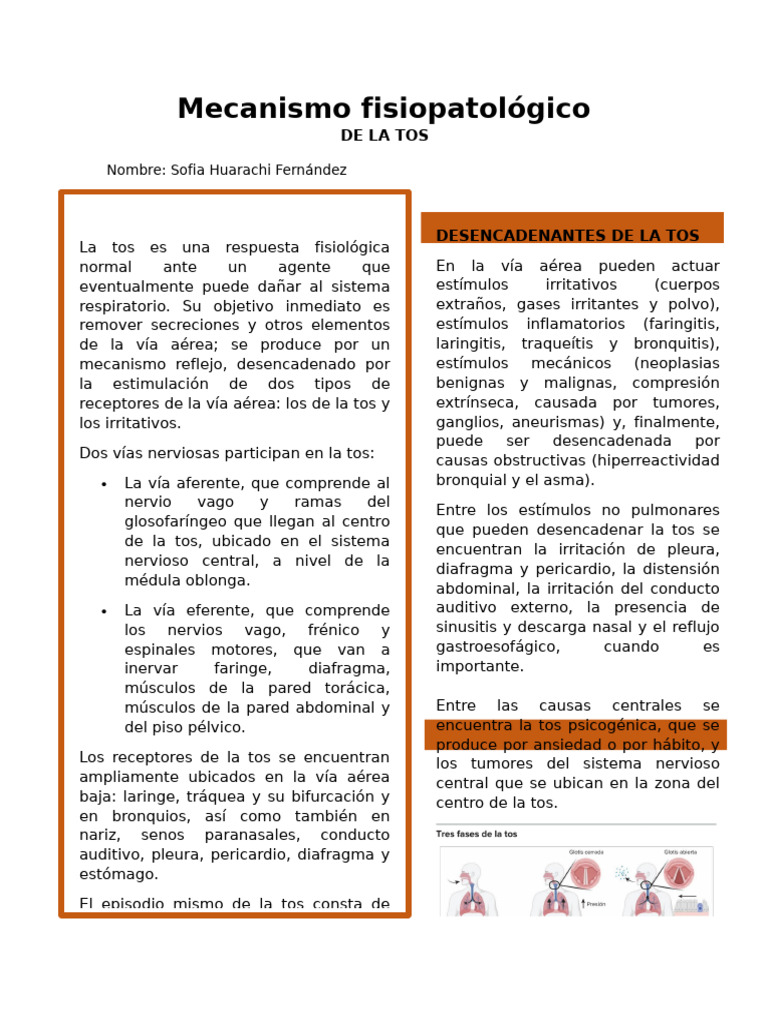 Mecanismos y Causas de la Tos | PDF | Tos | Enfermedades y trastornos