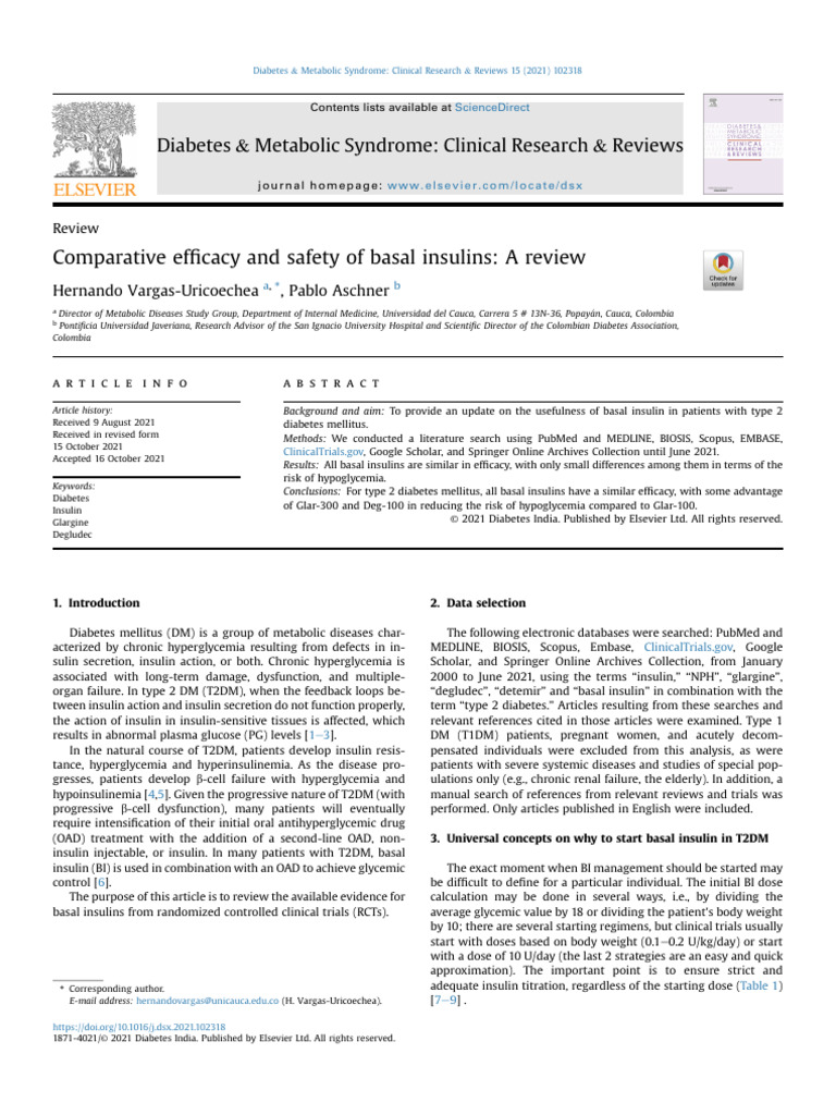 Basal Insulin Efficacy in Type 2 Diabetes | PDF | Diabetes | Hyperglycemia