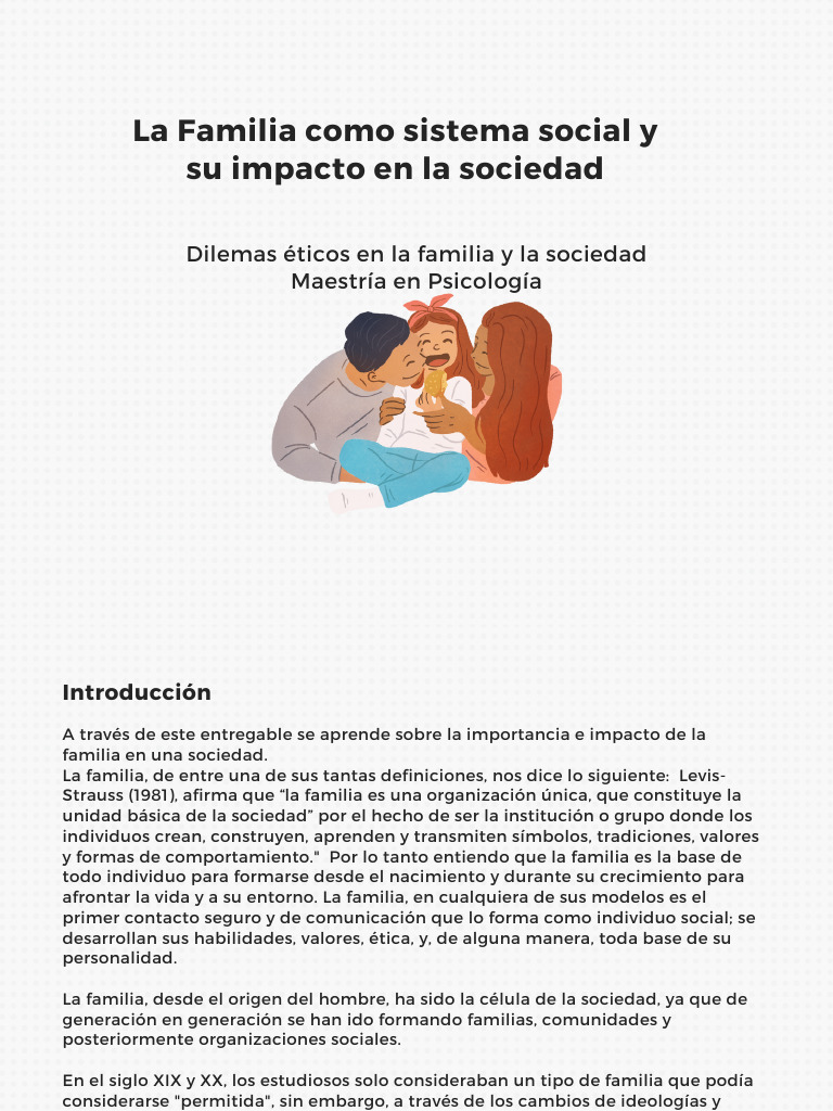 Impacto de la familia en la sociedad | PDF | Familia | Teoría de apego
