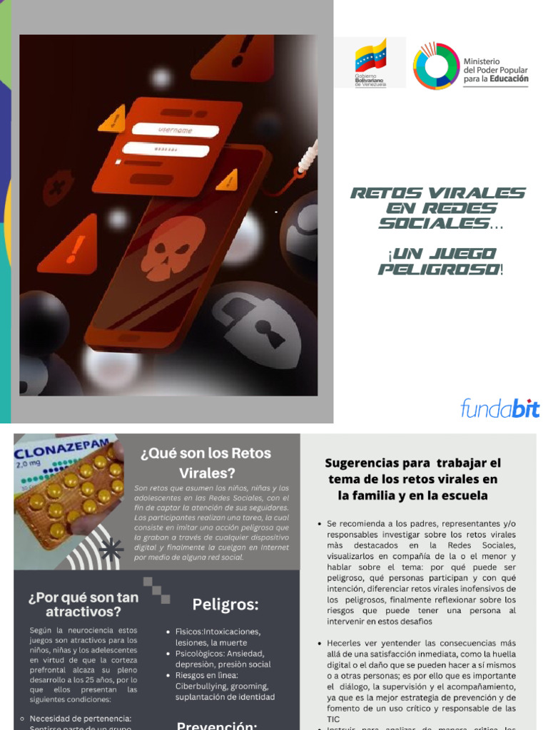 Retos virales peligrosos en redes sociales | PDF