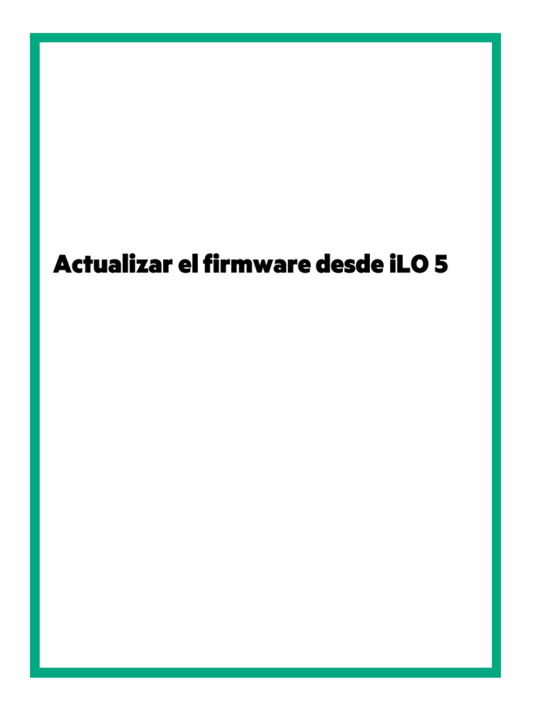 Actualizar El Firmware Desde ILO 8 | PDF