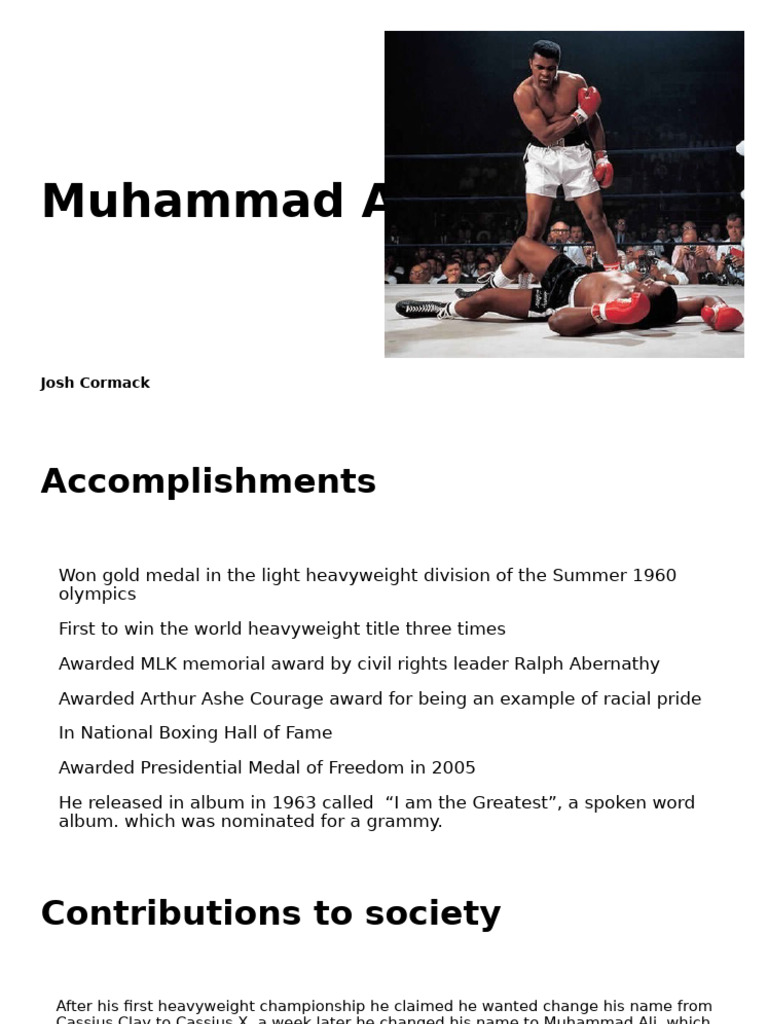 Presentation | PDF | Muhammad Ali