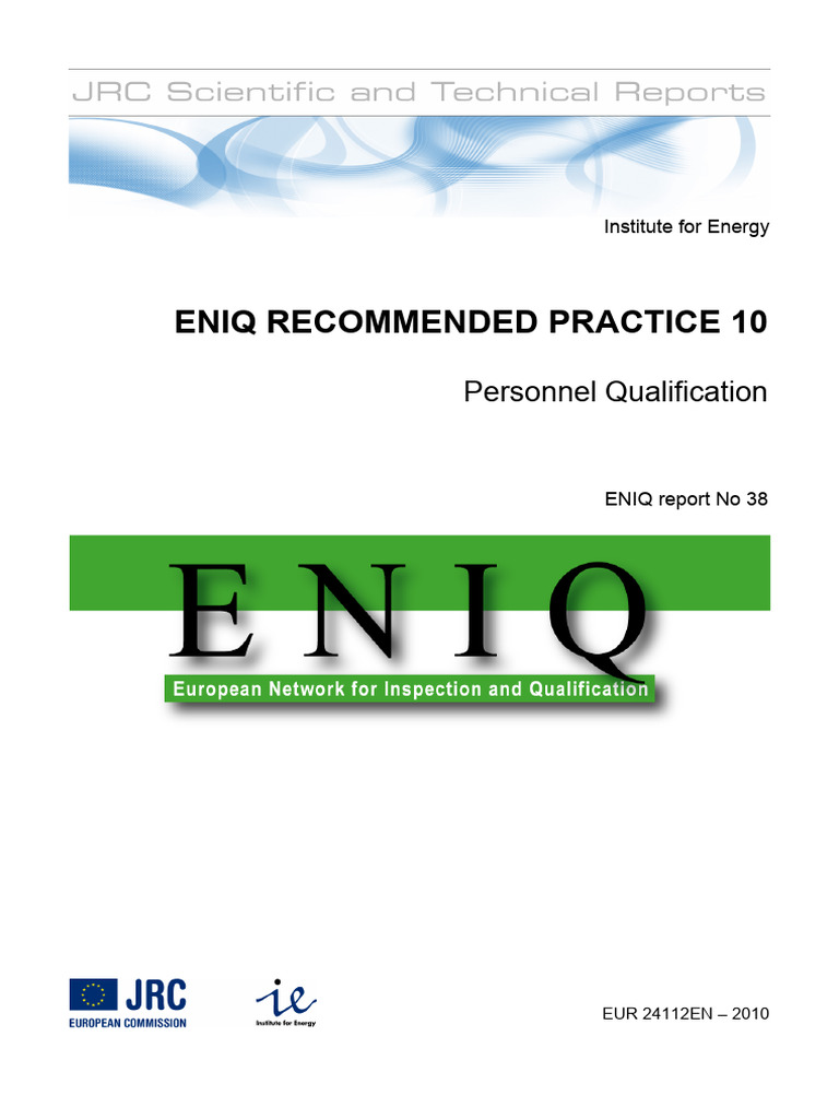 Reqno jrc55644 Eniq Report 38 Final PDF | PDF | Nondestructive Testing ...