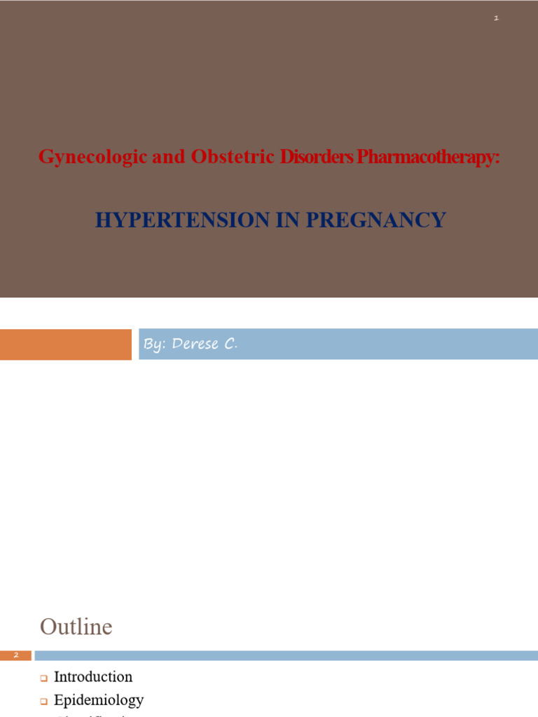 Hypertension in Pregnancy: Overview & Management | PDF | Hypertension ...