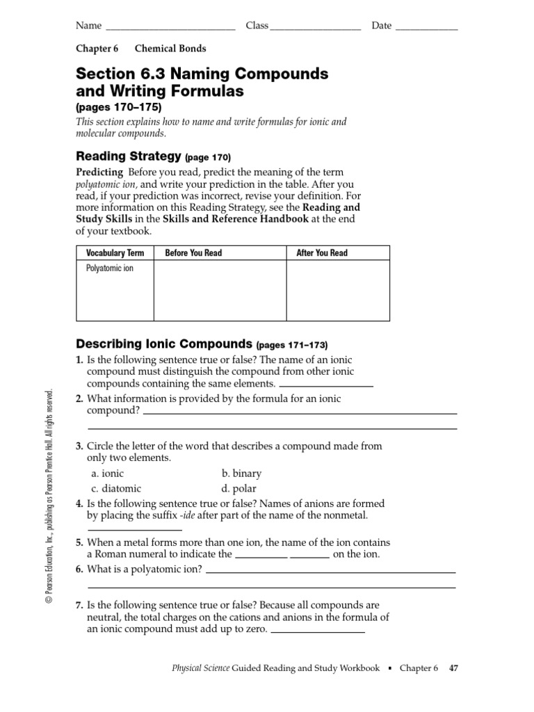 Naming Compounds and Formulas Guide | PDF | Chemical Compounds | Ion