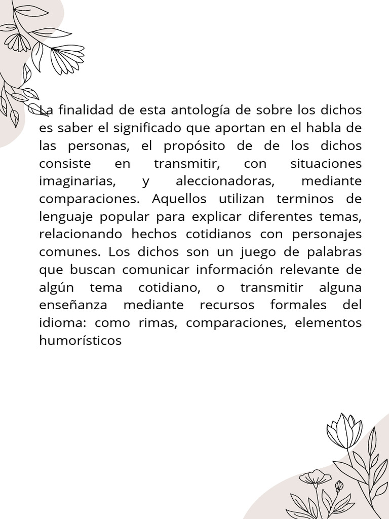 Antologia De Dichos Y Refranes Pdf