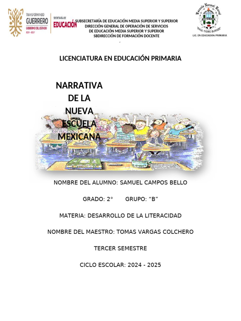 Nueva Escuela Mexicana Pdf Escuelas México