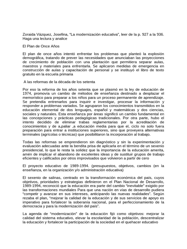 Evolución de la Educación en México | PDF | Enseñando | Educación primaria