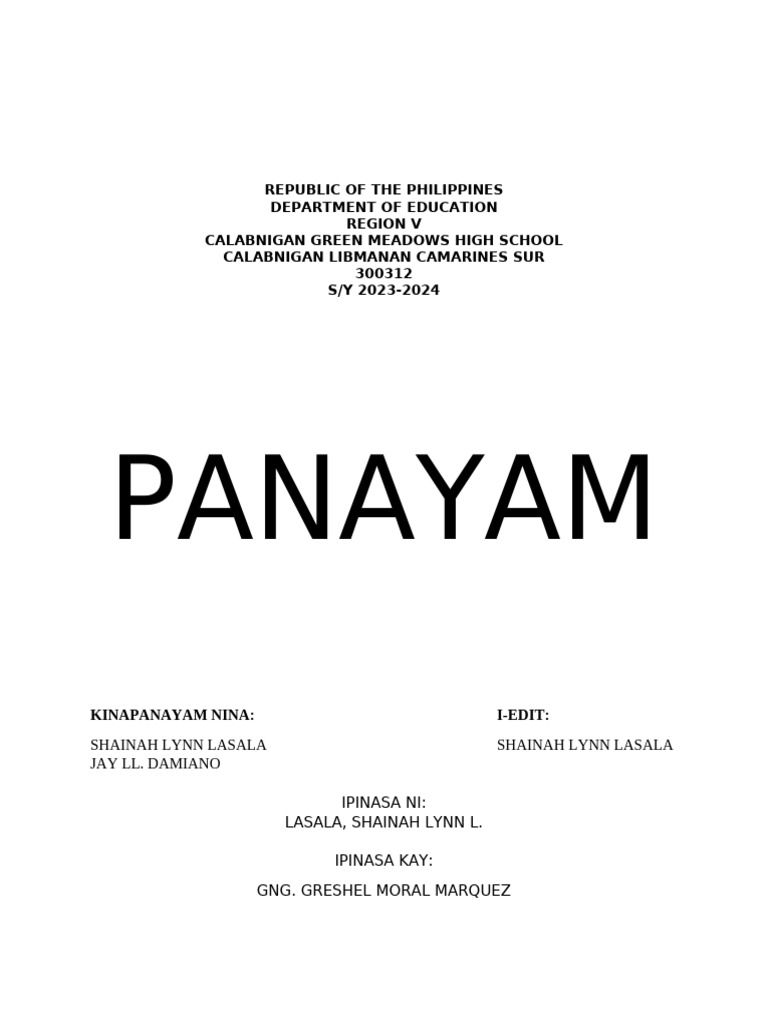 Sha at Jay Panayam | PDF