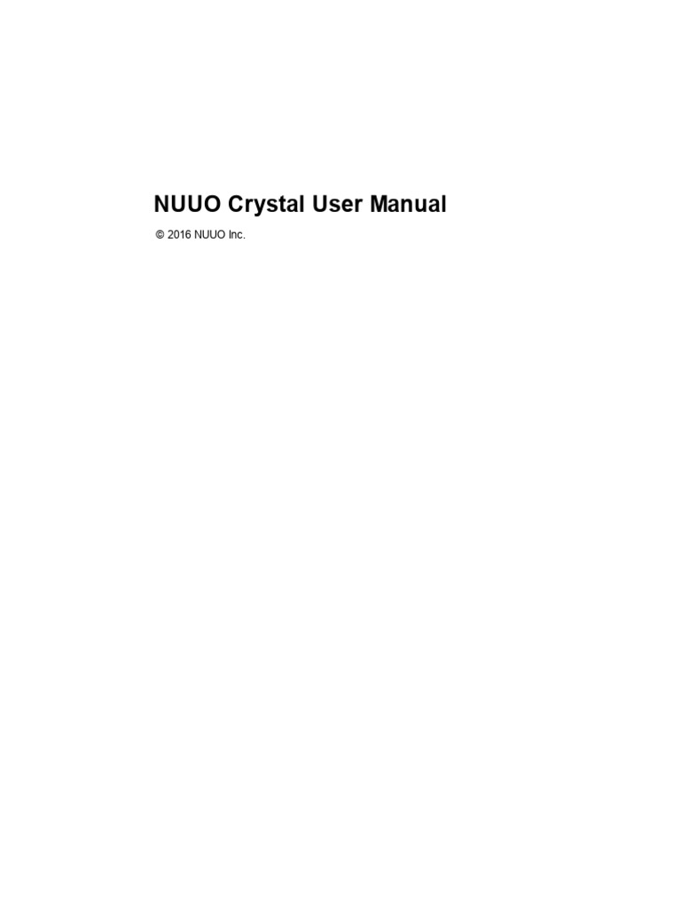 NUUO Crystal User Manual for macOS PDF Mac Os Computer