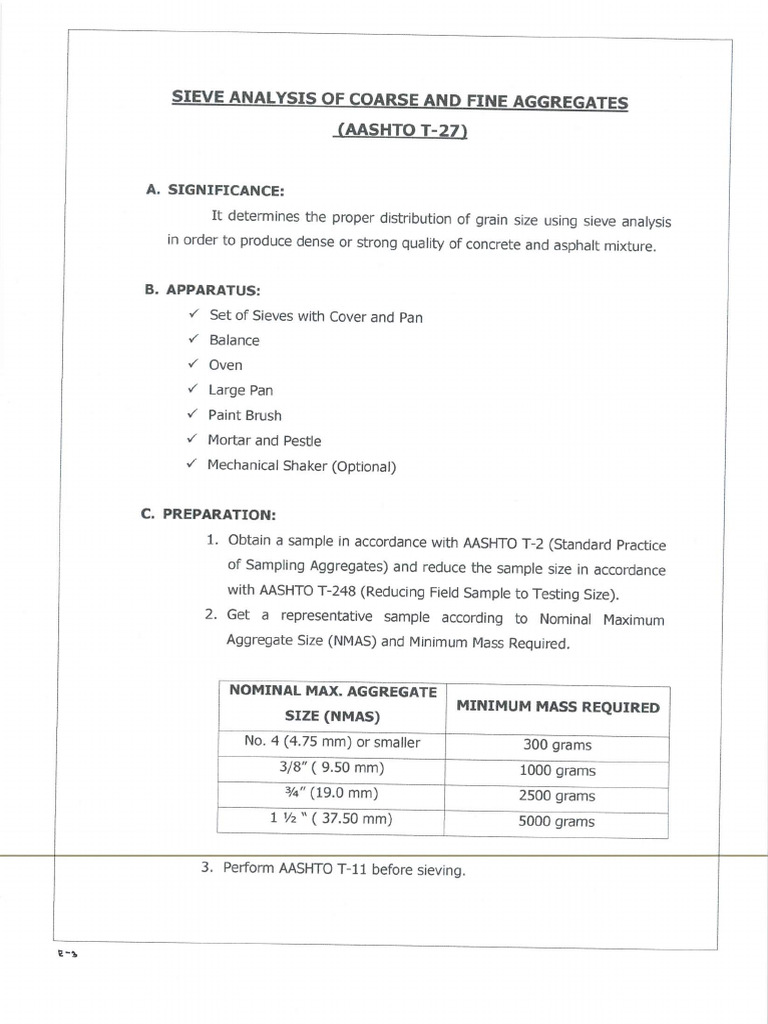 Sieve Analysis If Fine Aggregates | PDF