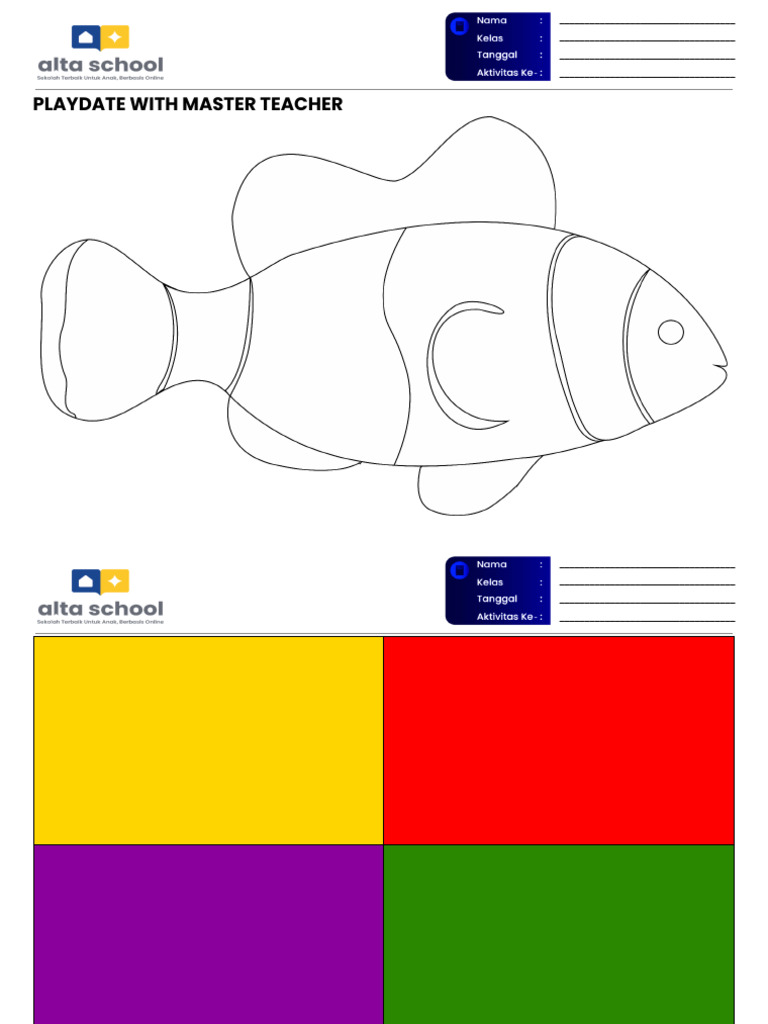 Worksheet Playdate Fish | PDF