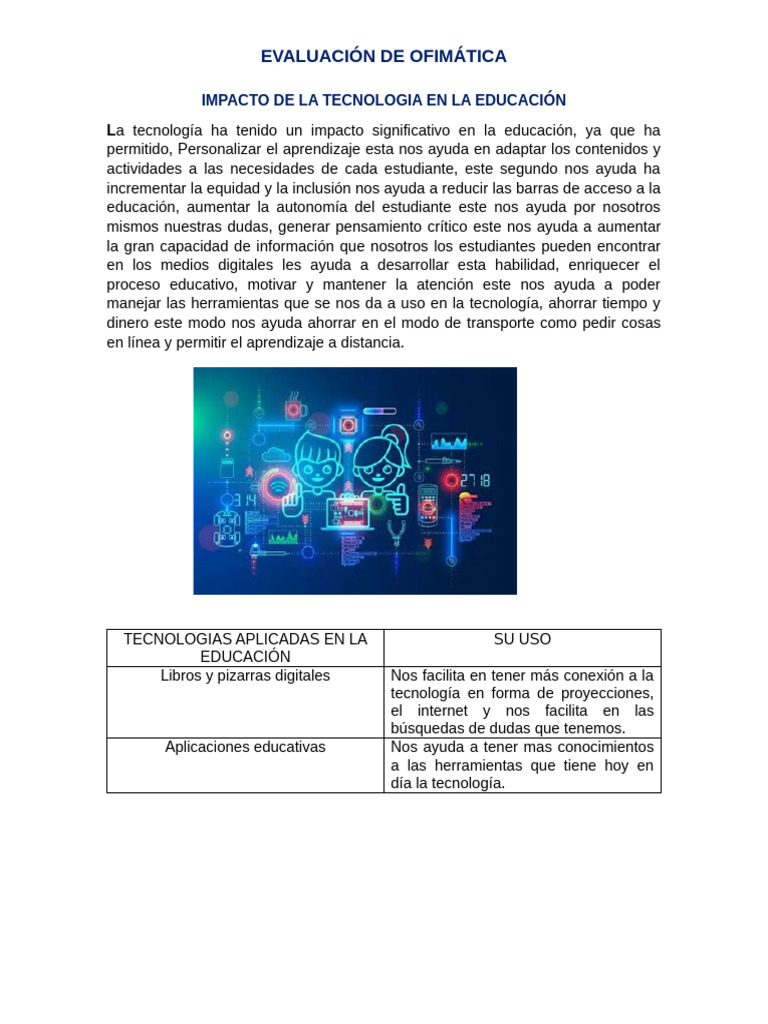 Impacto de la Tecnología en Educación | PDF