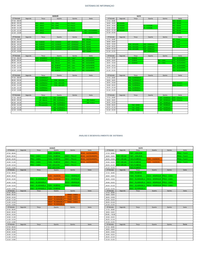 Emploi du temps des cours 2023 | PDF