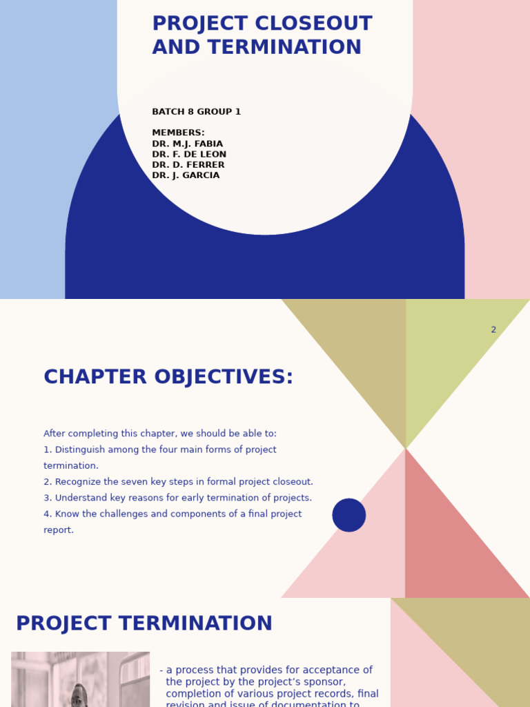 Project Termination and Closeout Guide | PDF | Reason | Business