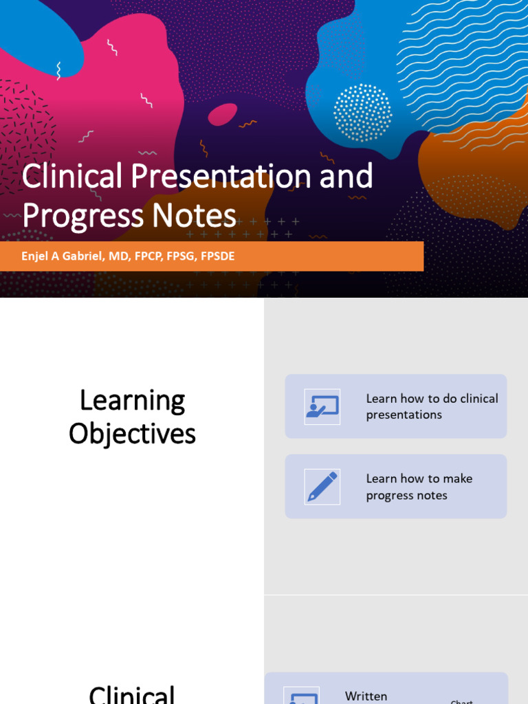IM 1-Clinical Presentation and Progress Notes | PDF | Physical ...