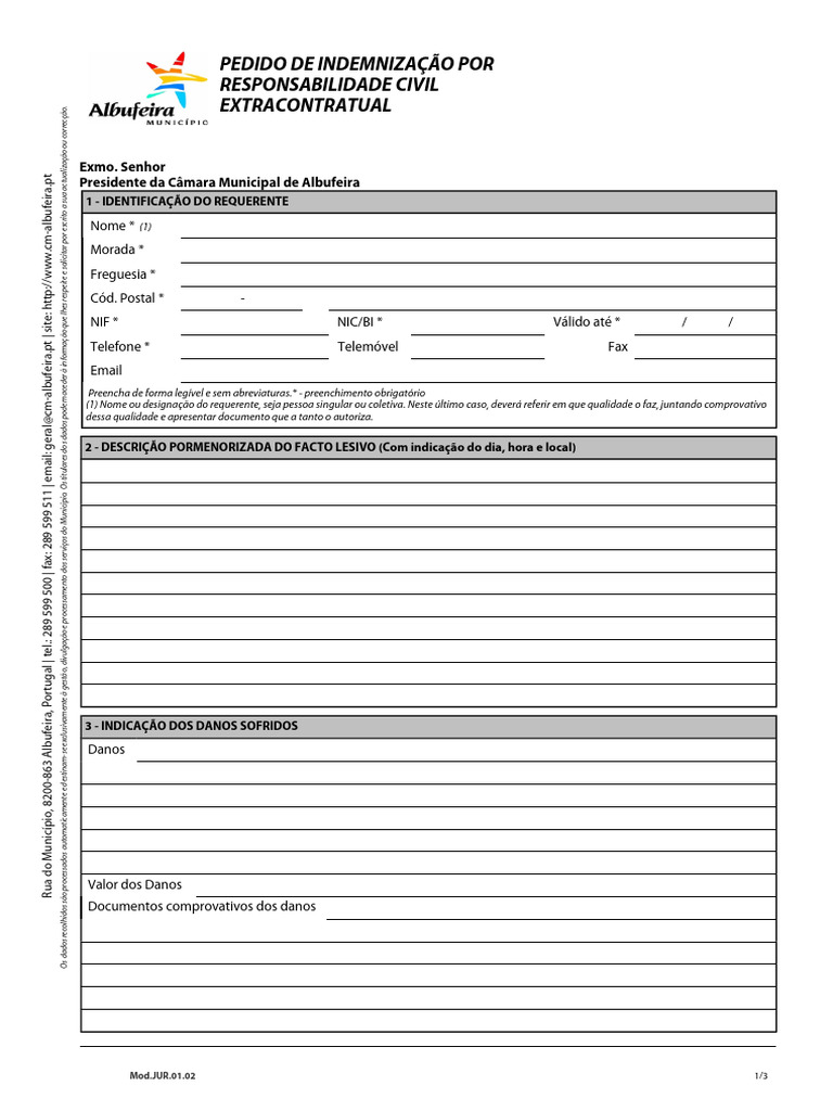 Pedido de Indemnização Civil | PDF