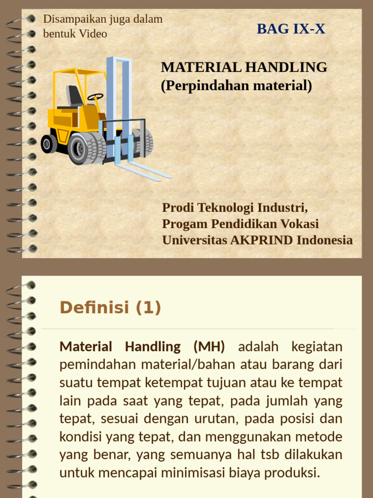 Material Handling: Efisiensi dan Metode | PDF