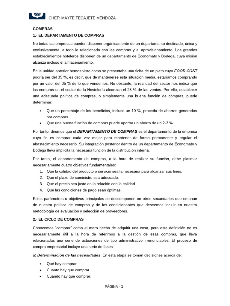 Gestión Eficiente del Departamento de Compras | PDF | Factura | Business
