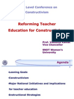 Reforming Teacher Education For Constructivism
