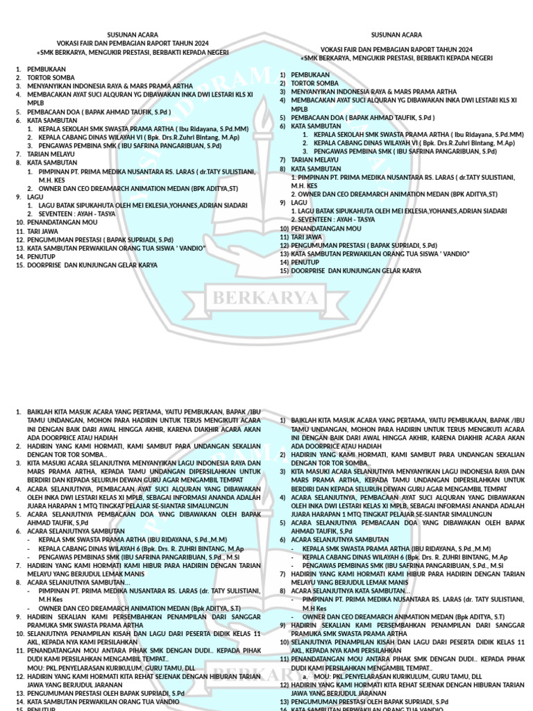 Vokasi Fair & Pembagian Raport 2024 | PDF