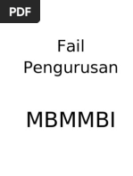 Fail PengurusanMBMMBI