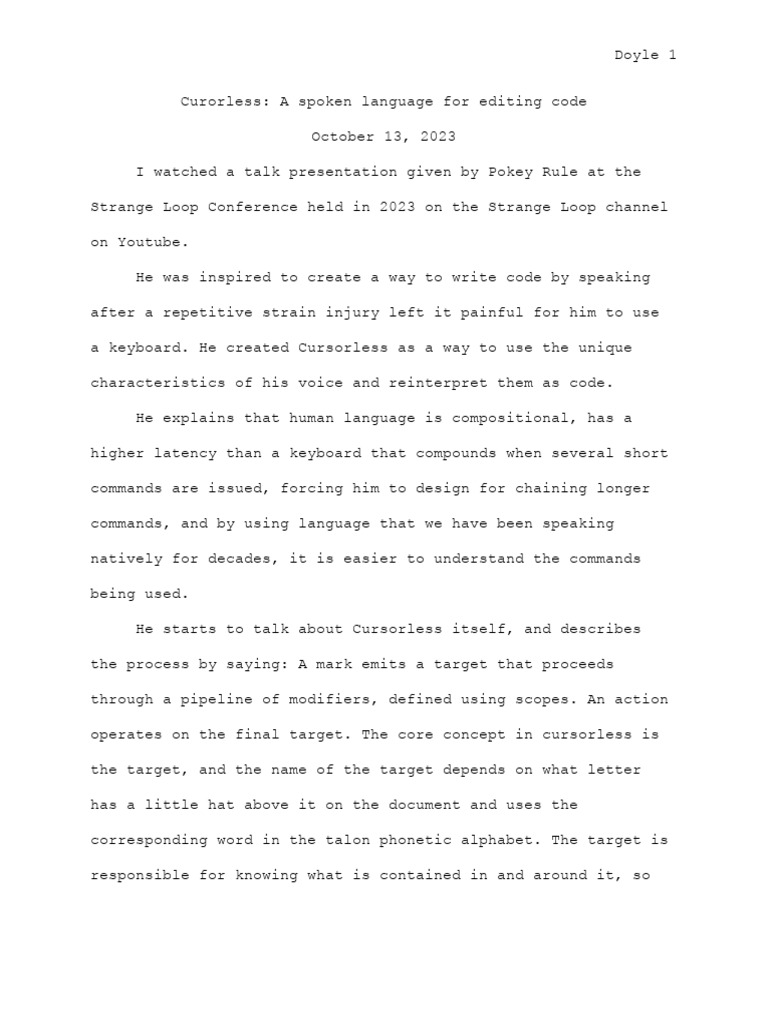 Cursorless: Voice-Controlled Code Editing | PDF