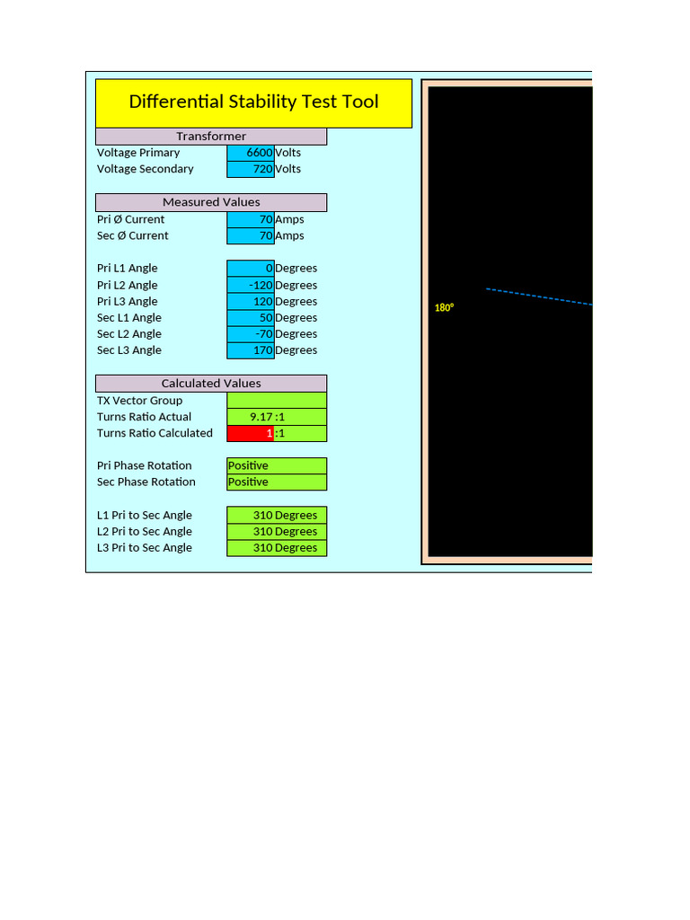 Transformer Differential Stability Test | PDF | Angle | Electricity
