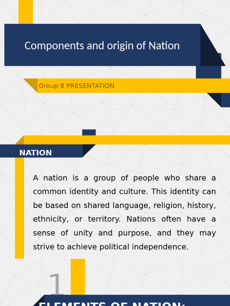 Understanding Nation Components and Origins | PDF