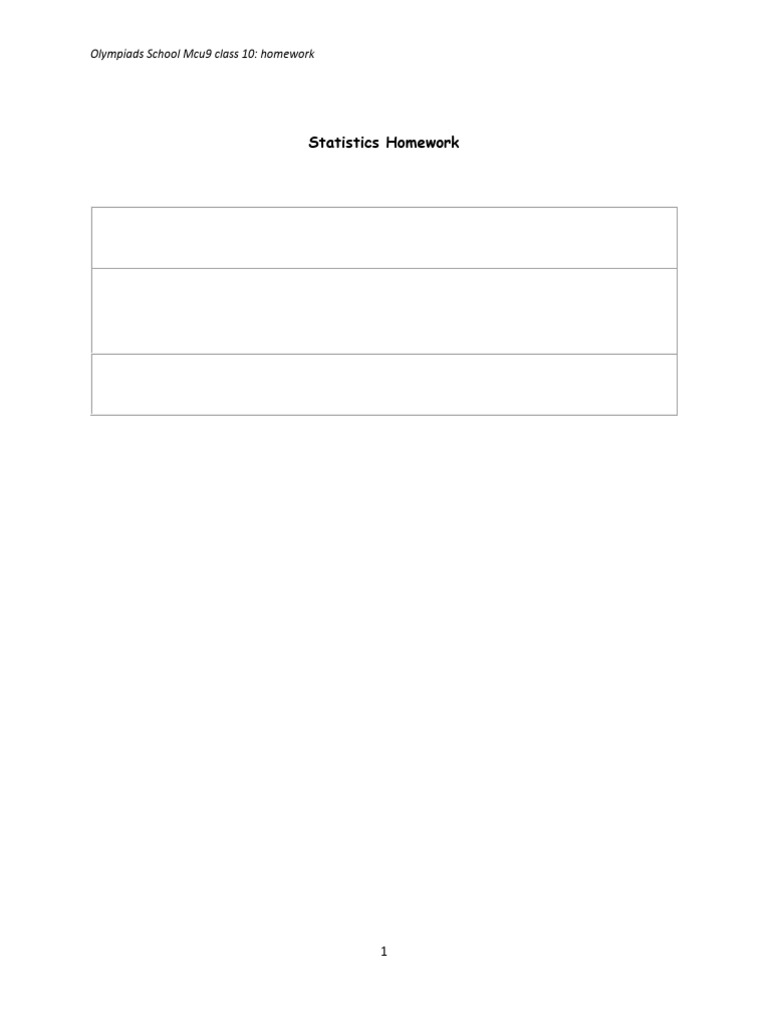 Class 10 Statistics Homework Guide | PDF | Scatter Plot | Sampling ...