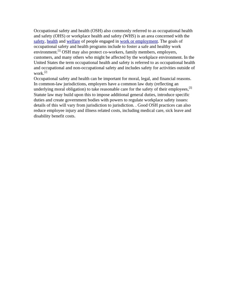 Understanding Occupational Safety And Health Pdf