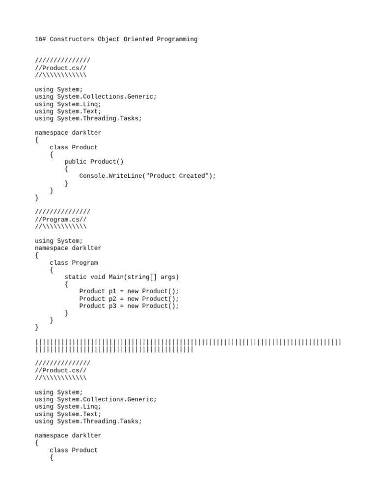 16# Constructors Object Oriented Programming | PDF | Constructor ...