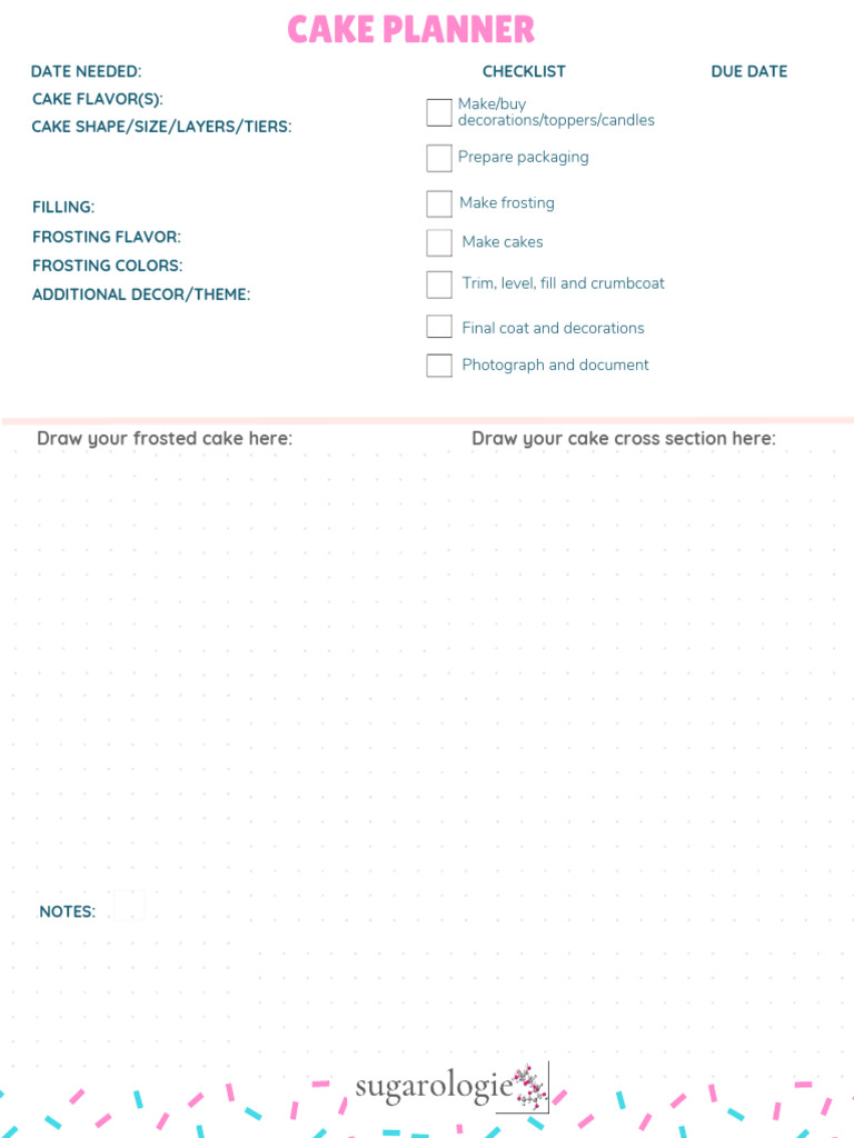 Cake Planner | PDF