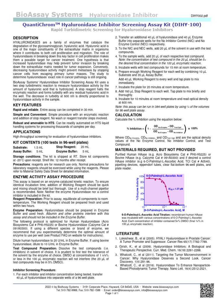 DIHY | PDF | Enzyme Inhibitor | Enzyme
