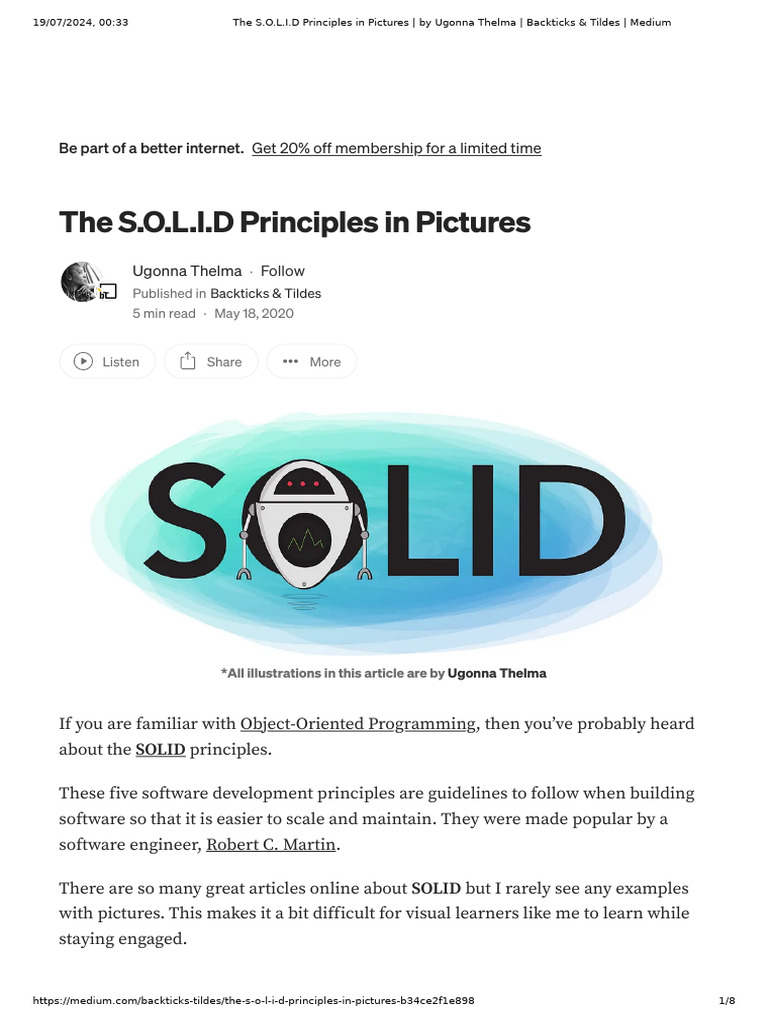 The S.O.L.I.D Principles in Pictures - by Ugonna Thelma - Backticks ...